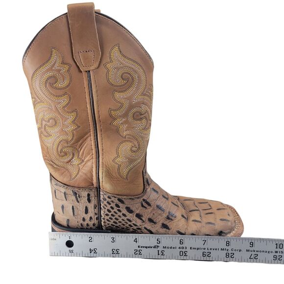 Kid's Alligator Print Square Toe Western Boots Size 1D‎ by Old West bsc1830 - Picture 12 of 12